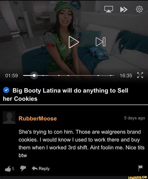 big booty latina will do anything to sell her cookies|Violet Myers